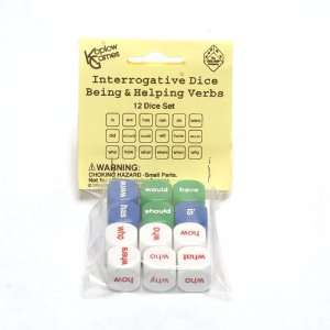    Bag of 12 Interrogatives, Being & Helping Verbs Dice Toys & Games