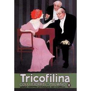  Vintage Art Advertisement for Tricofillina Headache 