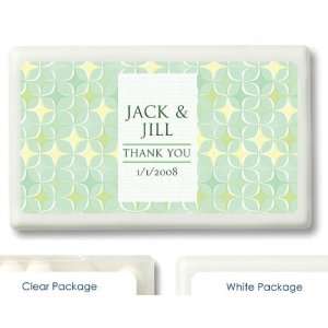Wedding Favors Green Circles Spring Theme Personalized Mint Container 