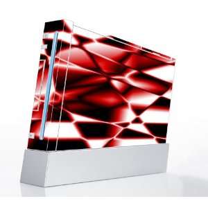  Nintendo Wii Skin Decal Sticker   Abstract Red Reflection 