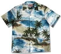 TheFlowergod Hawaiian Shirts   Ocean Sky Mens Hawaiian Aloha Shirt in 